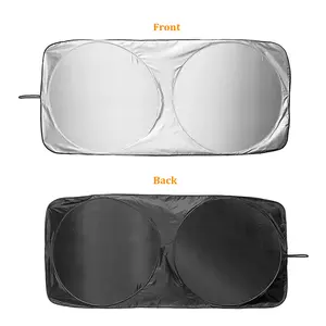 59*31.5 inch Car Windshield Sun Shade Reflector Sunshade Offers Good Protection for Car Interior, Foldable Sun Shield with Storage Pouch