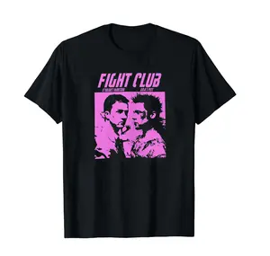 VintageTee Gildan Retro Fight Club T-shirt, Tyler Durden Vintage T-shirt, Fight Club 90s Movie Tee, Gifts For Him, Her, Friends on Birthday, Christmas Cotton Graphic Tshirt Festive