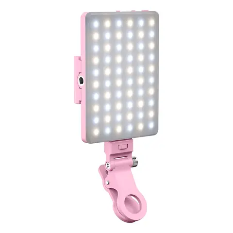 Portable Selfie LED Ring Light Clamp, Selfie Panel Light, USB Rechargeable LED Fill Light for Camera Phone, Selfie LED Light for Smartphones Live Streaming Makeup Vlog, Adjustable, Smartphone Camera Accessories, Selfie Accessory