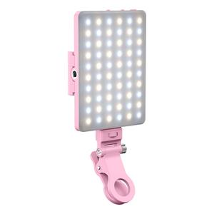 spring portable selfie led ring light clamp, usb rechargeable led fill light for camera phone tablet pc, selfie led light for iphone cellphone android live streaming makeup vlog, adjustable, photographic kit
