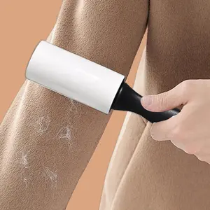 LMMAKE Roller Type Hair Adhesive-1 Handle-2 Rolls Of Paper Super Sticky Roller Set Portable Non-Electric For Quickly Removing Pet Hair From Clothes Furniture Carpets With Dust Roller Replacement Kit