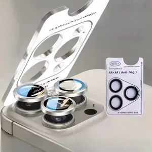 For IPhone 17 Air 14 15 16 13 12 Pro Max Plus 13 Mini Removeable AR+AF Camera Lens Ring Glass Lens Cover Cap