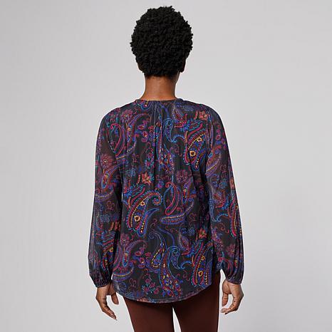 Antthony Design Originals Printed Mesh Blouse