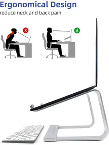 Laptop Stand, Computer Stand for Laptop, Aluminium Laptop Riser, Ergonomic Laptop Holder Compatible