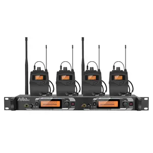 LMBGM AR2090 UHF Wireless In Ear Monitor System, Plug and Play Receiver, 50m Stable Transmission, Real Time Monitoring for Stage, Band, Studio, Live Performance