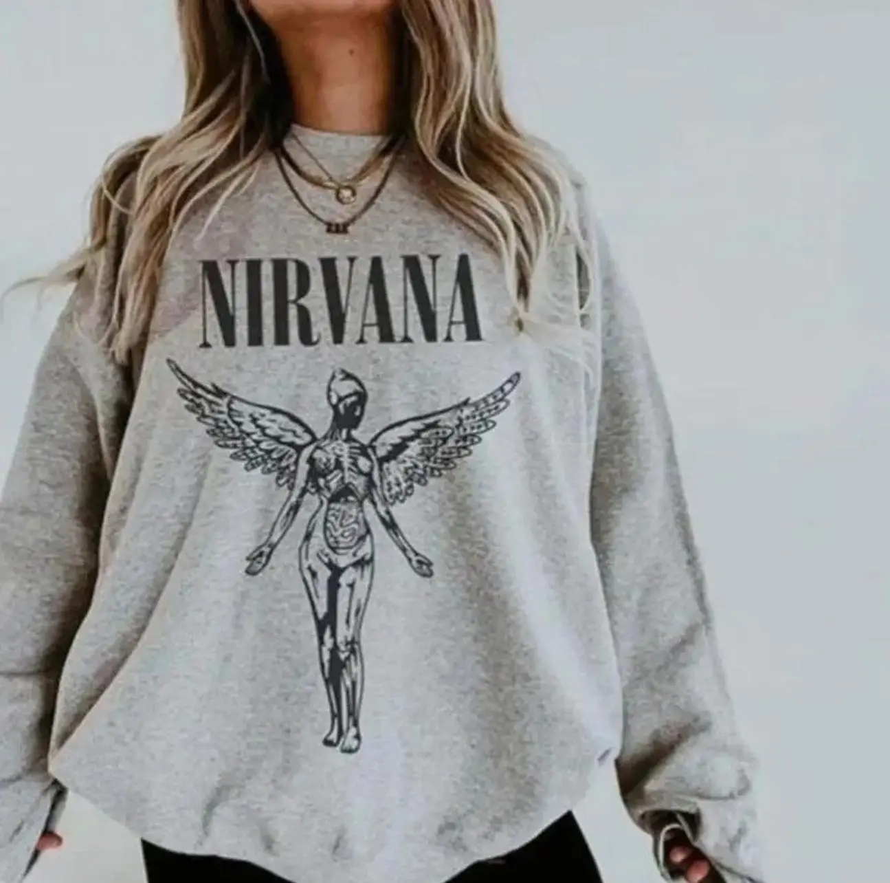 Nirvana Unisex T-Shirt Sweatshirt Hoodie, 90s Vintage Band Shirt, In Utero Crewneck Nirvana Tour Shirt, Gift for fans, Trending 2026
