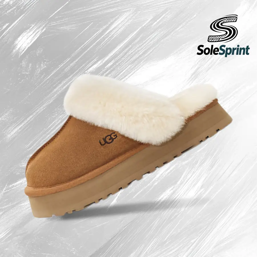 UGG Disquette Slipper Chestnut (Women's) – shoes for woman-Vintage-Autumn & Winter-Outdoor & Snow Day Wear Shoes With Cloud-Level Comfort, Low-Profile Casual Design -back to school–1122550 CHE