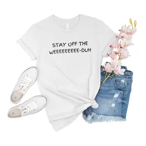 T-Shirt Unisex Lorax Falling Off Desk Original Stay Off The Weed Short Novelty Shirts Event Women Gift For Men Big Sleeve