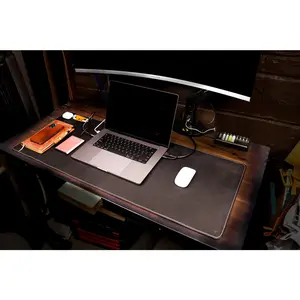 Leather Desk Mat - Black Harvest