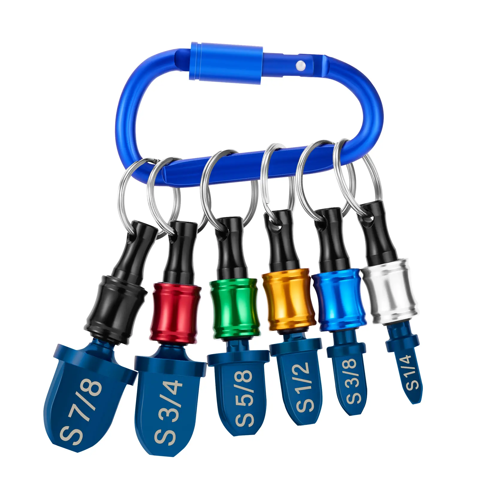 WADEO HVAC Repairing Set with Bit Holder & Keychain 13-Piece Swage Tool Kit for Copper Pipe Expansion 1/4" to 7/8" Durable Carbon Steel Drill Bits