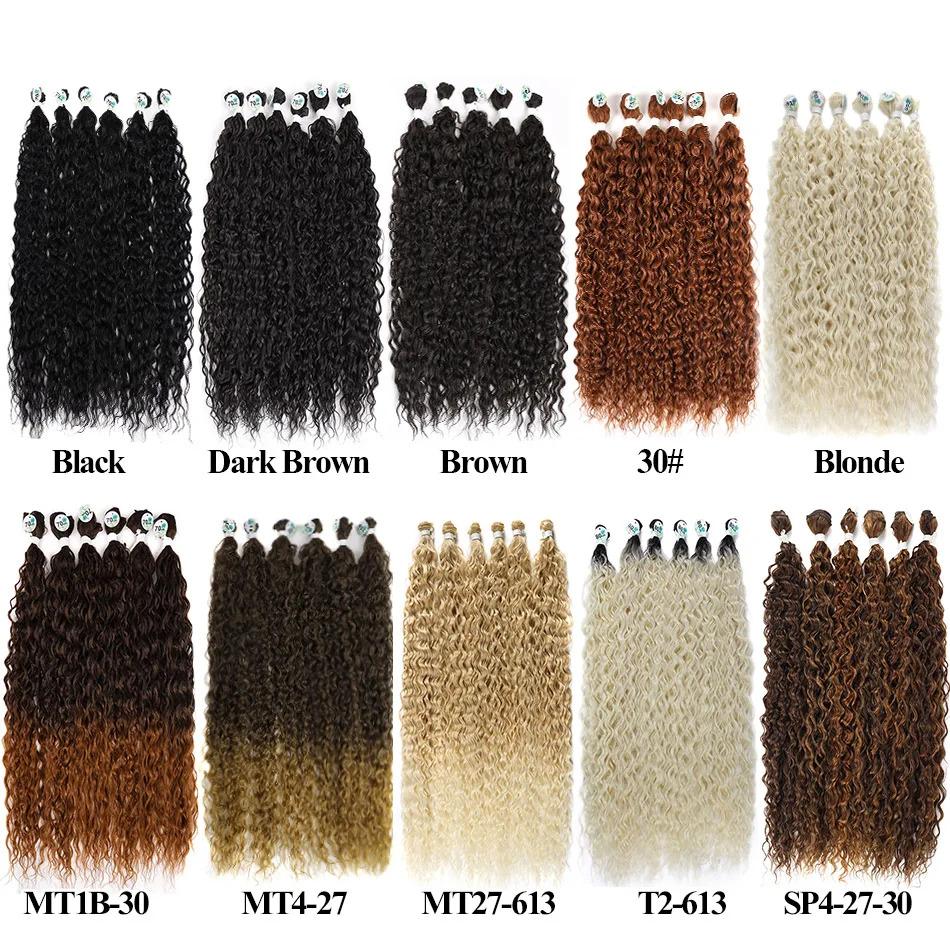 Kinky Curly Hair Bundles Synthetic Hair Extensions Blonde Two Tone Color Hair Weave Bundles Thick 300g For Women Free Shipping Kinky Curly Hair Bundles Synthetic Hair Extensions Blonde Two Tone Color Hair Weave Bundles Thick 300g For Women Free Shipping