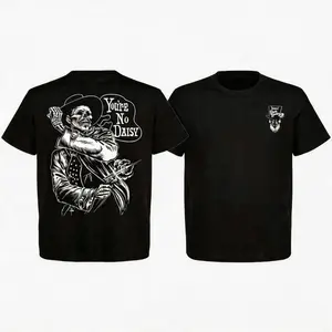 "No Daisa" Doc Holliday T-Shirt,Tactical Apparel ,Full Colour T-Shirt,90s Vintage,Perfect for Fans Classic American Style,Gift For Dad Men's and women's tops suitable for everyday wear and all seasons
