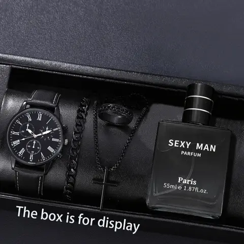 5pcs Set, Unisex Casual Style, Comfortable Fit, Perfect for Everyday Wear, Versatile Design, Ideal for All Seasons, Watch Set, Modern Casual Wristwatch
