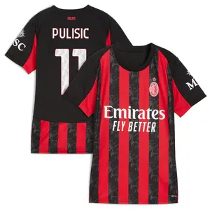 Unisex Soccer AC Milan Team Christian Pulisic 2025/26 Home Replica Player Jersey - Red