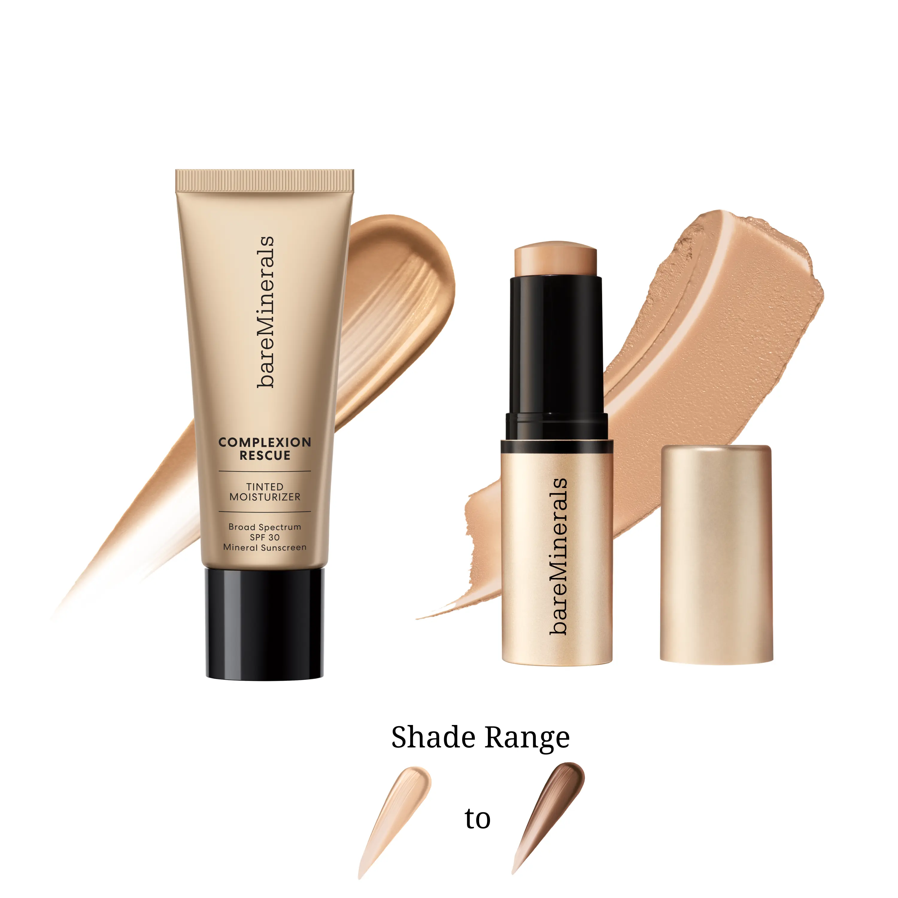 bareMinerals Complexion Rescued Bundle: Tinted Moisturizer SPF 30 + Skin Tint Stick Duo - Light Coverage Foundations bareMinerals Complexion Rescued Bundle: Tinted Moisturizer SPF 30 + Skin Tint Stick Duo - Light Coverage Foundations