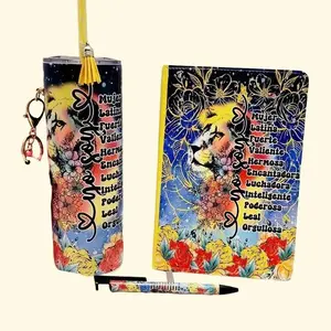 Soy una mujer set de agenda, lápiz y Tumbler