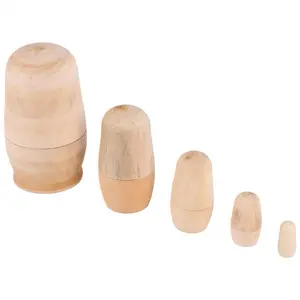 Unpainted Russian Nesting Dolls DIY Blank Nesting Dolls Unfinished Nesting Doll Kit Matryoshka Nesting Dolls for Kids