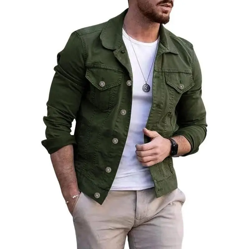 Men's Denim Jacket Casual Regular Fit Button Down Long Sleeve Jean Trucker Jacket