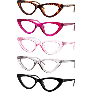 Reading Glasses Readers for Women Cateye Eyeglasses and Light Spring Hinge Frame