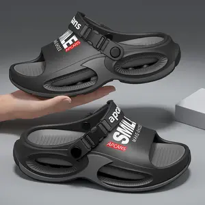 Men’s Summer Outdoor Sandals for Wearing Outside – Thick Sole, Wear-Resistant, Non-Slip, Odor-Resistant, Comfortable, Closed Toe, Two-Strap Design
