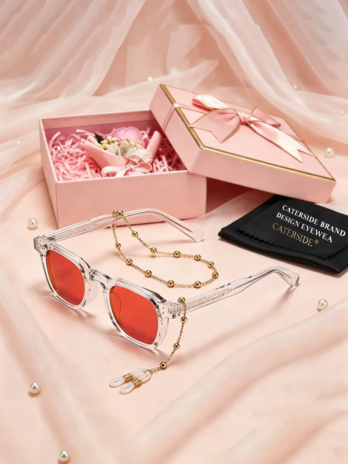 CATERSIDE  Sunglasses Gift for Mom Day Exclusive Gift With Glasses UV400 Retro Elegant Versatile Suitable For Mom Special Gift For Travel Beach Street Shooting Party Driving Holiday