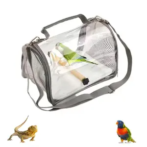 Parrot Bag, Bird Travel Bag, Portable Pet Carrier, Small Animal Backpack, Breathable Travel Pouch, Dark, Small/large Size