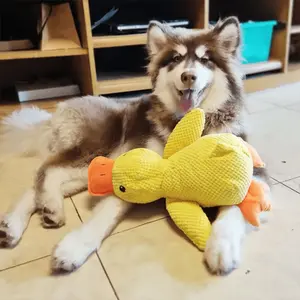 Dog Toy Stomping Duck Bite Resistant Durable Chew Grinding Teeth Cleaning Large Dog Interactive Chew Entertainment Puppy Boredom Pet Plush Toy