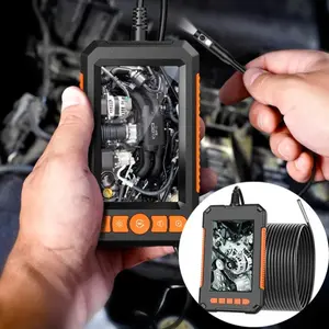 4.3 Inch IPS LCD Industrial Endoscope, Waterproof Pipe Inspection Camera with 6 LED Lights, Car Engine Inspection Tool