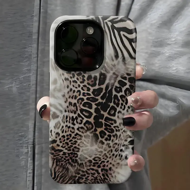 Animal Print Cheetah Zebra Tiger phone case for use with iPhone 17 air 16 Pro max 15 plus 14 Pro 13/12/11 sublimation phone case anti-yellowing aesthetic phone c Safari Glam Maximalist Defense Cover Baddie Core Protective Shell