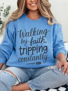 Walking by Faith ~ Unisex Crewneck Sweatshirts Printed in the USA