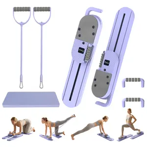 Pilates Board, Multifunctional Ab machine for Home Workouts, Portable Pilates Reformer for Core Workouts, Foldable Home Gym Equipment for Full Body Workout