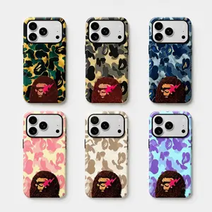 Bape Cool Y2K Aesthetic Protective Camo Streetwear Phone Protective Cover for iPhone X 11 12 13 14 15 16 17 Pro Max