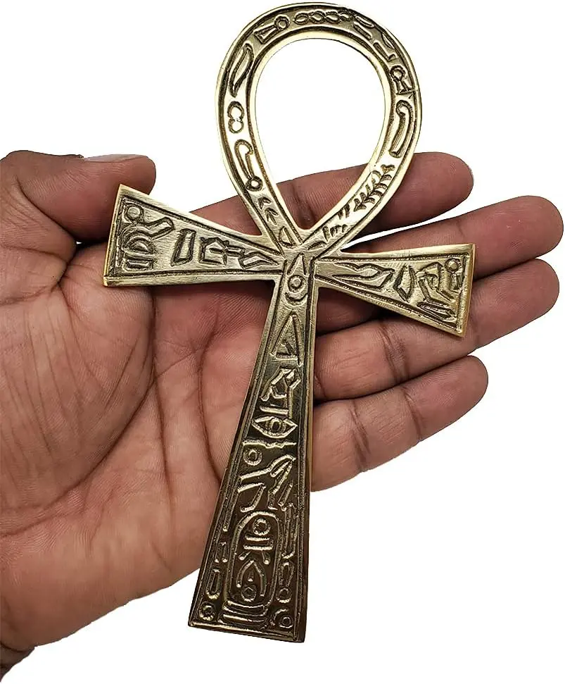 Solid Brass Ankh 6.25" ~ Perfect for your Altar, Wall Décor, Gift Giving, Ritual needs.Made of 100% yellow brass quality product (Brass Ankh 6.5")