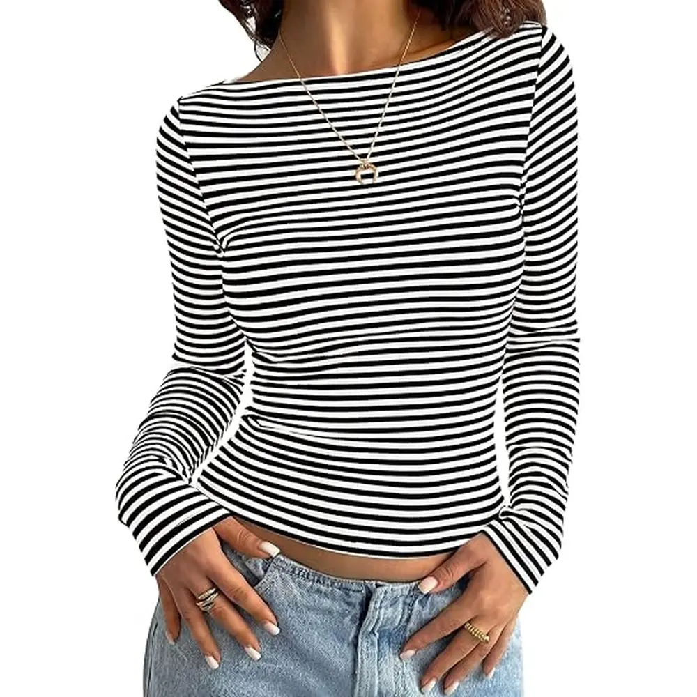 Striped Black White
