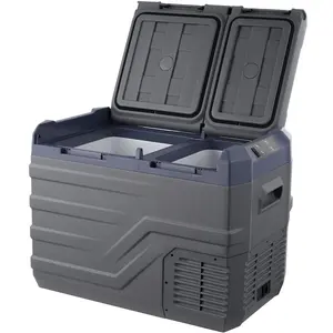 Car Refrigerator, 12 Volt Car Refrigerator Fridge, 32 L Dual Zone Portable Freezer, -4-68 F Adjustable Range, 12/24V DC and 100-240V AC Compressor Cooler for Outdoor, Camping, RV