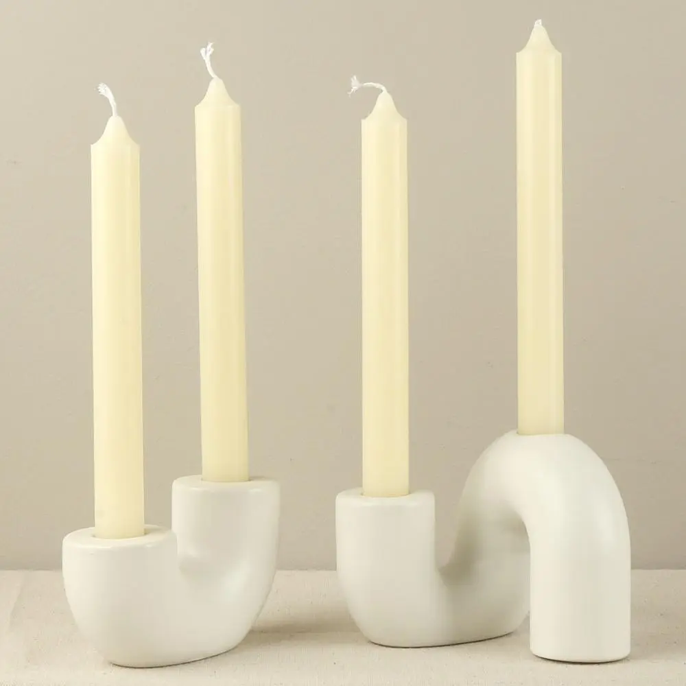 Ceramic Candle Holder, 2 Counts/set Creative Candle Stand, Desktop Decoration for Restaurant, Home Decor, Perfect Gift Choice for Halloween and Christmas, Ornaments, Vintage Candle Stand, Decoration Items, Home Accessories