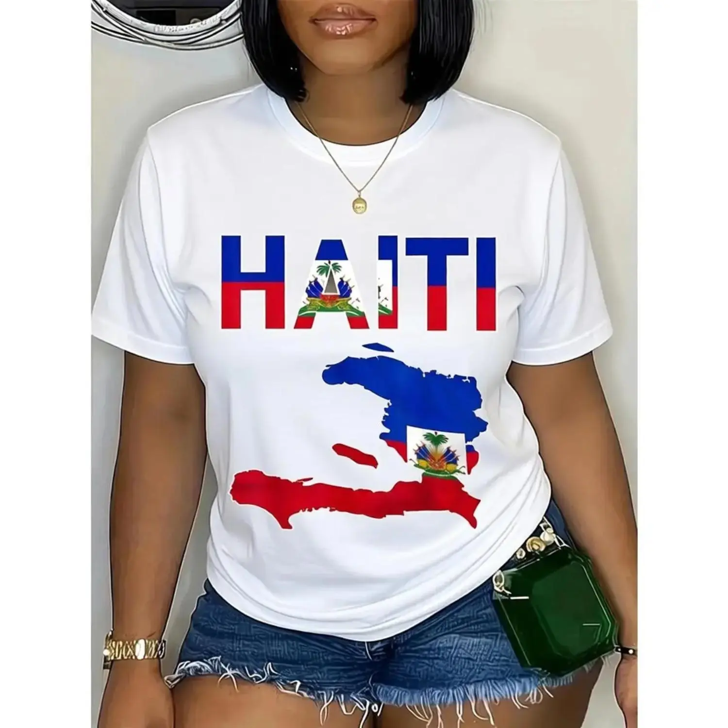 Unisex 100% Cotton Vintage 90s Crew Neck Short Sleeve Tee, Haitian Flag Haiti Pride Graphic, Grunge Album 67, Eat Sleep Goon Repeat & Rifle Anime In Utero Prints, Quick Dry Moisture Wicking Casual Shirt