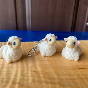 Sheep Lamb Fidget Toys and Keychains - Assorted Designs with Keyring Attachment