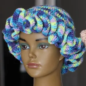 Groovy Crochet Bucket Ruffle Hat Ultra Soft Premium Yarn