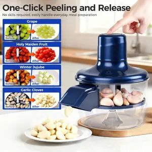 Automatic Grape Peeler Machine, Electric Garlic & Small Tomato Peeler, Small Fruit Vegetable Peeler, Convenient Kitchen Tool, Blue, 1 Piece