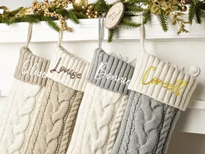 Custom Christmas Knitted Stocking personalized Embroidered Christmas Stocking christmas Stocking With Name family Stocking monogram Stocking