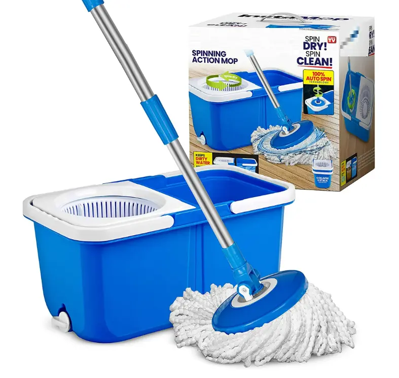 Spin Mop and Bucket with Wringer Microfiber Mop Head for Hardwood Tile Floor Cleaning mopp