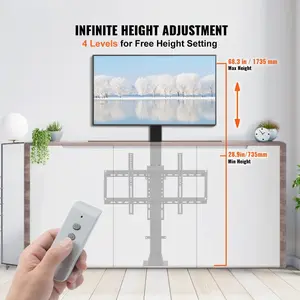 VEVOR Automated TV Elevator, 39.4 Stroke, Supports 32-70 TVs, Adjustable Height 28.74-68.11, Remote Controlled, Max Load 154 lbs
