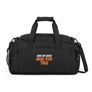Gym Bag — 'Here for Chest and Eye Tag' Embroidered Sports Duffel