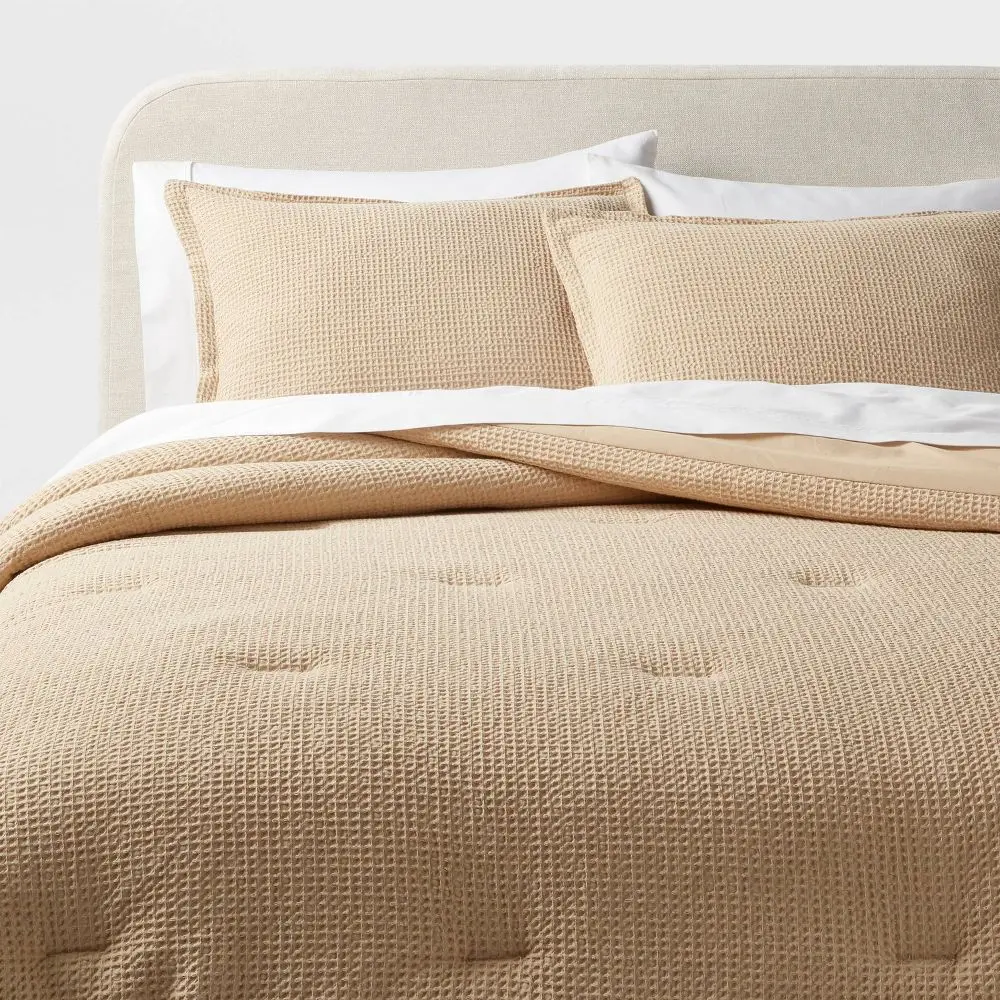 Washed Waffle Weave Comforter and Sham Set - Threshold