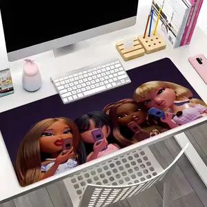Bratz Dolls Design Large Extended Gaming Mouse Pad, Desk Mat, Non-Slip Rubber Base Keyboard Pad for Home Office Work, Cute Y2K Themed Desk Pad for Girls Teens, Ideal Gift for Friends and Family