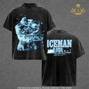 Drake - Iceman Vintage Washed T-Shirt V4, Cold World Rap Graphic Tee, Frozen Aura Streetwear Design Oversized Heavyweight Cotton Music Fashion