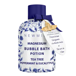 Magnesium Bubble Bath  | Tea Tree, Peppermint & Eucalyptus | Long-Lasting Foam for Sore Muscle Recovery | Calming & Energizing Aromatherapy Soak | Natural Luxury Self-Care