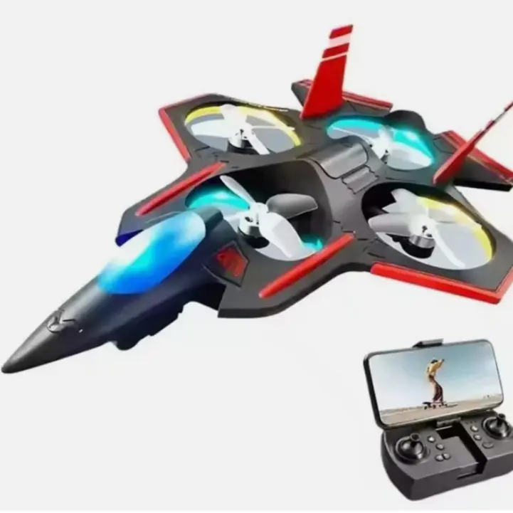 S152 2.4GHz Remote Control Quadcopter Jet - 4-Propeller RC Aircraft with HD Camera, Brushless Motor, LED Lights, Aerodynamic Design, Ideal for 6-8 Years Old Kids