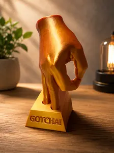 Gotcha Meme Figurine 3D Printed Circle Hand Prank Color shifting options available!